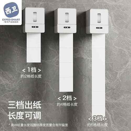 智EXPED SM能感应纸巾壁自动出纸机电挂式卷纸厕盒纸盒洗手间厕所