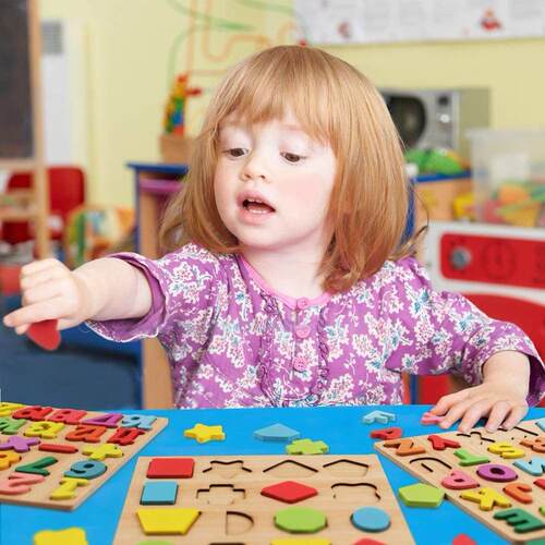 ABC Puzzle Shape Sorter Wooden Toys Early earning Jigsaw
