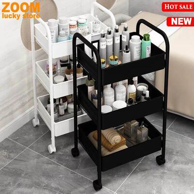 Kitchen storage rack bathroom Shelf Trolley iron shelves