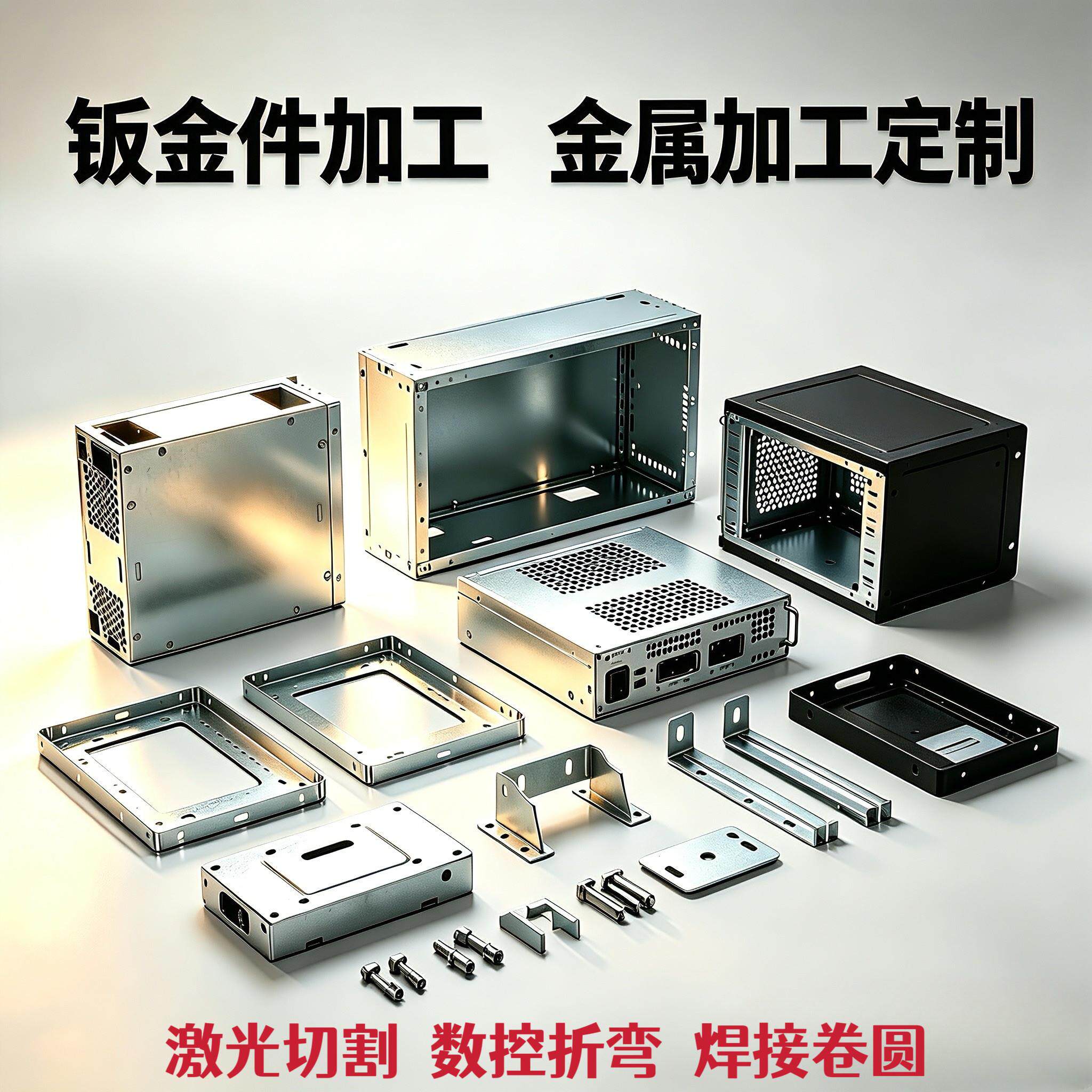 钣金件加工铁铜铝板机箱折弯焊接金属激光切割不锈钢板材个性加工