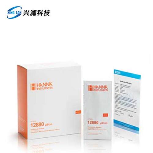 哈纳EC标准缓冲液HI70030P常规电导率12880uS/cm意大利20mL*25袋