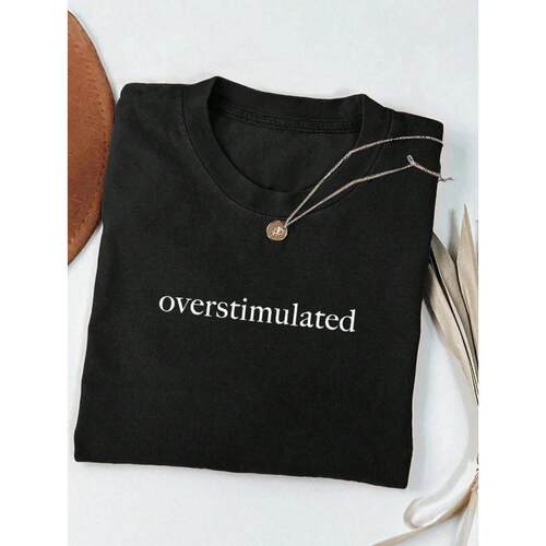 S 29339 Simple slogan letter print tee 简约标语字母印花短袖
