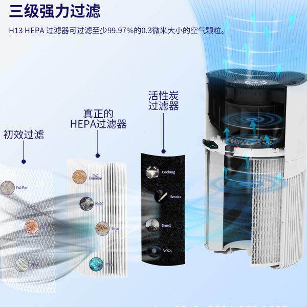 新品台式空气净化器室内小型便携式家用负离子空气净化器宠物跨境