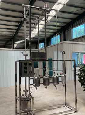 馏不锈钢溶剂回收塔lqt654分精装离提纯置实验室塔蒸馏釜