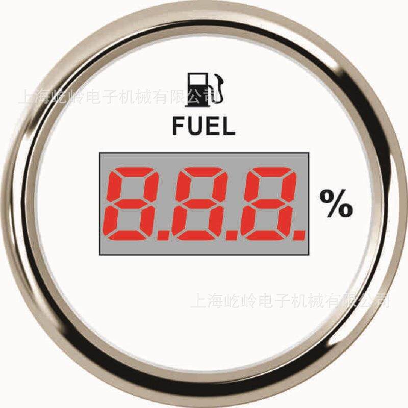 52mm数显油位表油量表数字油表改装车船通用仪表 带背光灯12V/24V
