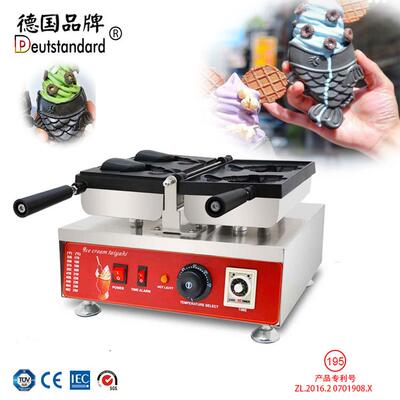 冰淇淋鲷鱼烧机开口鱼饼烧笑眼翘尾鲷鱼烧可翻转电热烤饼机NP195
