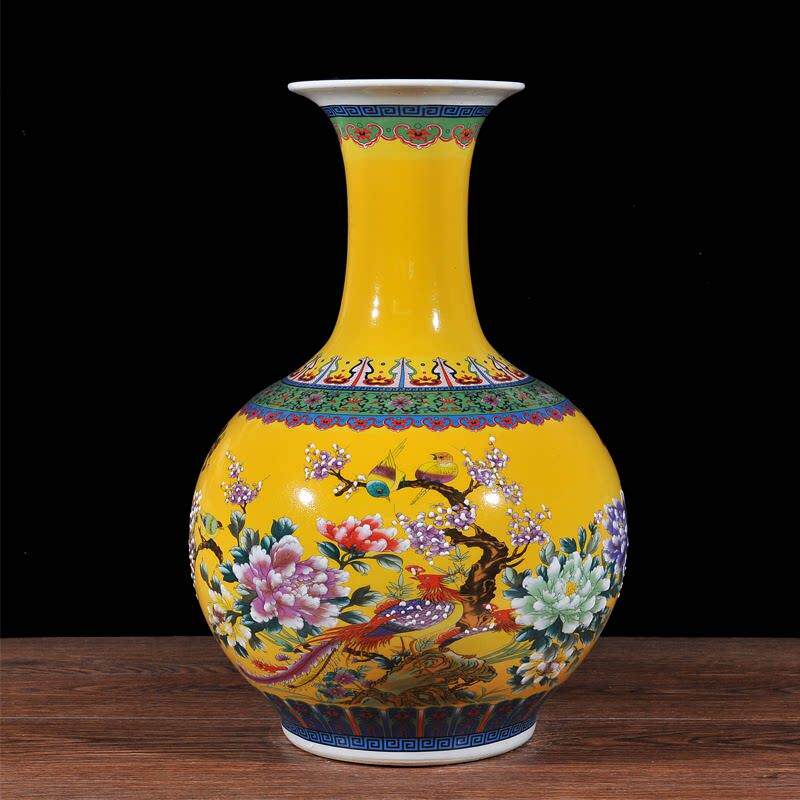 景德镇陶瓷现代釉下彩花瓶饰品古董花瓶家居客厅工艺电视柜装饰