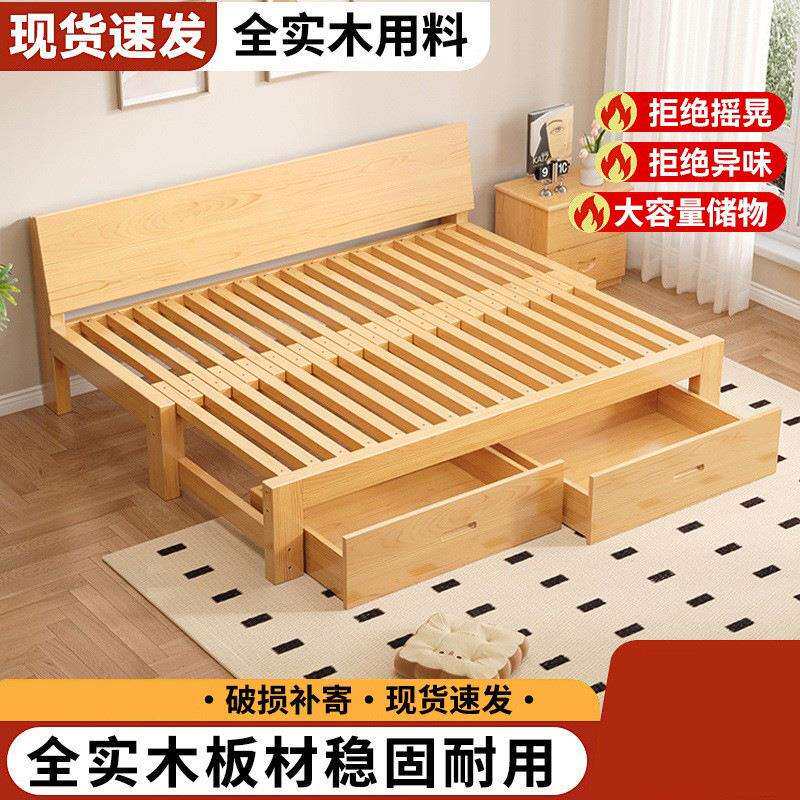 实木沙发床一体两用可折叠多功能单人伸缩一体客厅实木折叠床沙发