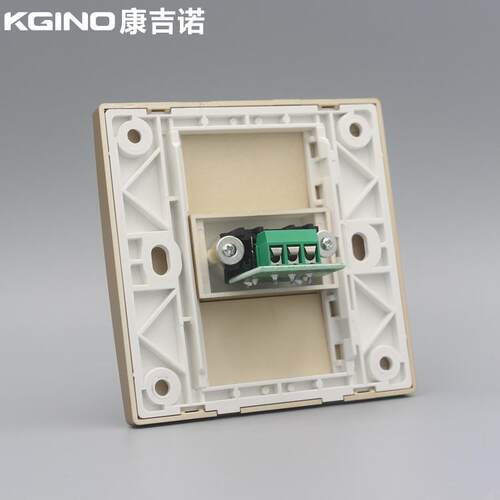 香槟金86型音频面板金色双孔莲花音频插座香槟色红白双声道AV插座