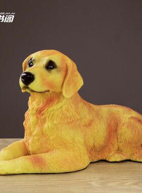 仿狗摆件工BKD2192艺品摆客厅酒柜真装饰玄关卧室房间家居设狗品
