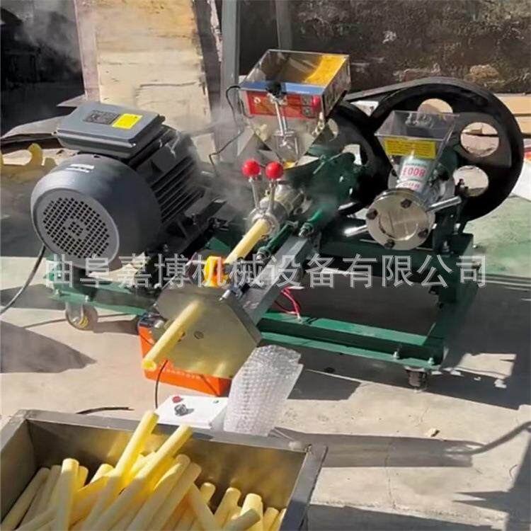 后备箱车载自动切断玉米空心棒机 电启动五谷杂粮膨化机一个操作