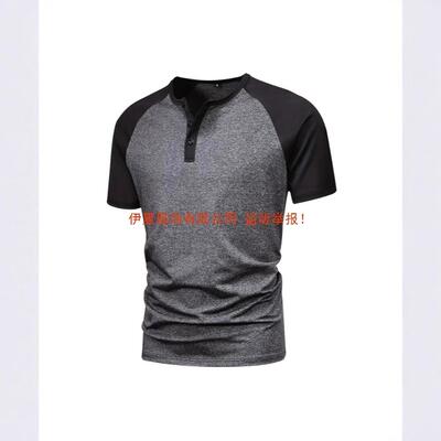 Shirt Casual Cotton Henley For Men Short Sleeve Thermal