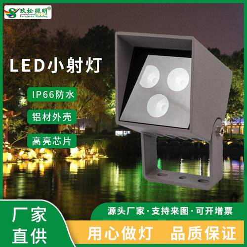 led防水工程方形投光灯 户外建筑亮化照树灯 草坪绿化庭院灯