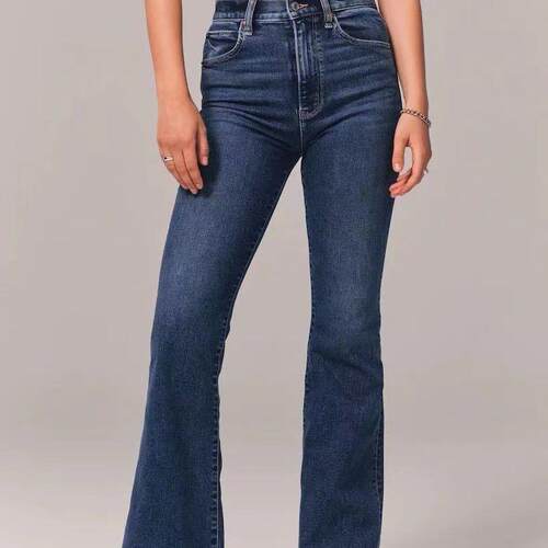 Cowboy bell bottom pants and women's pants hanging dyeing