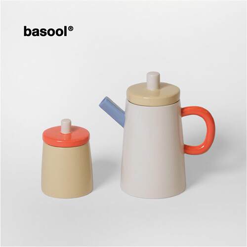 basool 水具套 Geometry系列 原创家用茶壶套组杯子陶瓷简约带盖