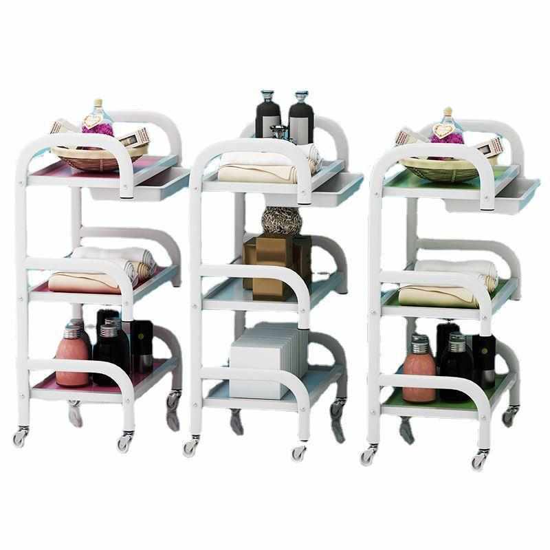 美容手推车置物架美发收纳小推车美容院用品多功能可移动工赵之吴