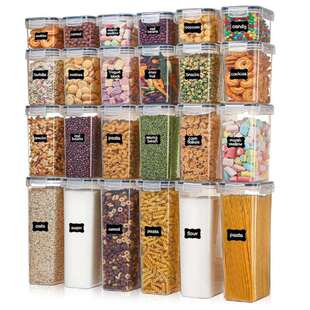 多件套保鲜盒加厚大容量杂粮密封罐冰箱透明塑料收纳盒谷物储物罐