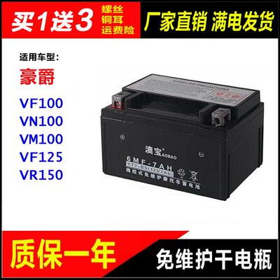 摩托车干电瓶豪爵HJ100T-8 VF100 VN100 VM100 VF125 VR150蓄电池