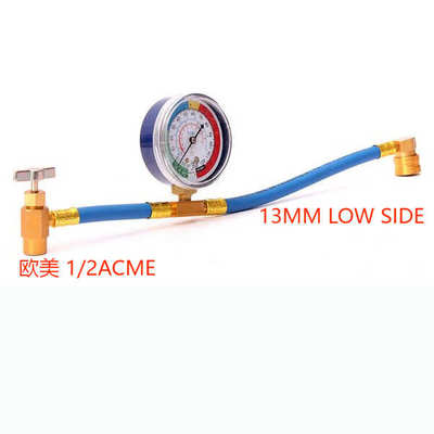 R134A recharge hose 1/2欧美汽车空调制冷剂补充管加氟管长58CM
