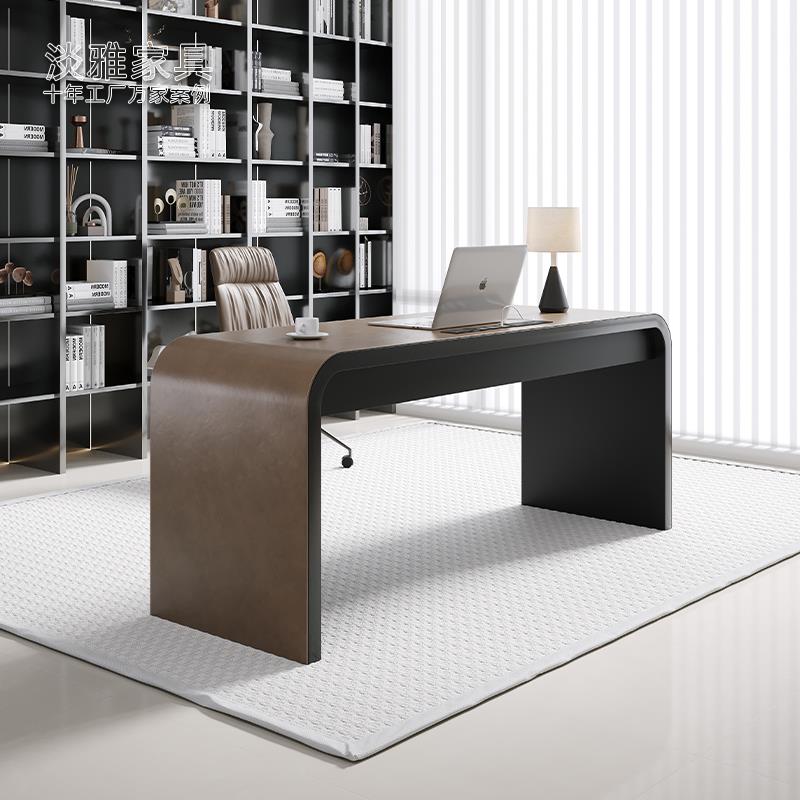 意式极简马桌XPR鞍皮书客卧家用书房办公桌室电脑桌厅写字学习工