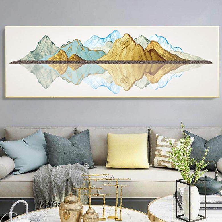 新款直销现代简约客厅卧室装饰画主卧床头画北欧温馨挂画背景墙画