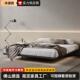 极简无床头悬浮床2022年卧室主卧婚床现代轻奢带感应灯实木双人床