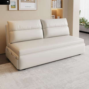 折叠沙发床一体两用可以当床睡的沙发高端科技布1米5宽懒人储物床