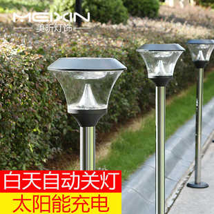 太陽(yáng)能燈草坪燈庭院燈戶外超亮LED小區(qū)路燈花園燈景觀燈柱頭燈