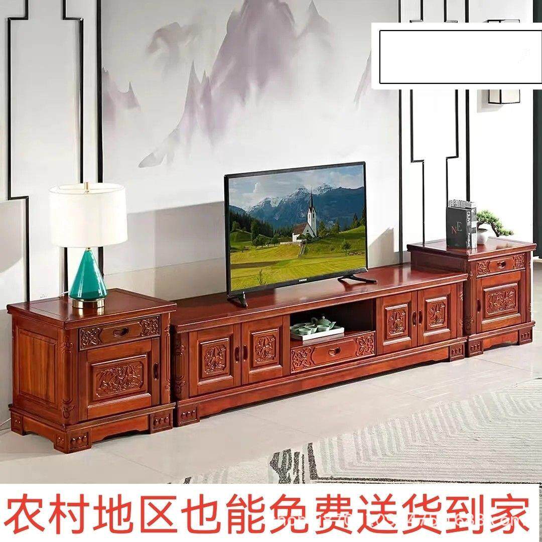 电视柜特价清仓香樟木实木电视机柜加高落地柜客厅卧室组合柜新款