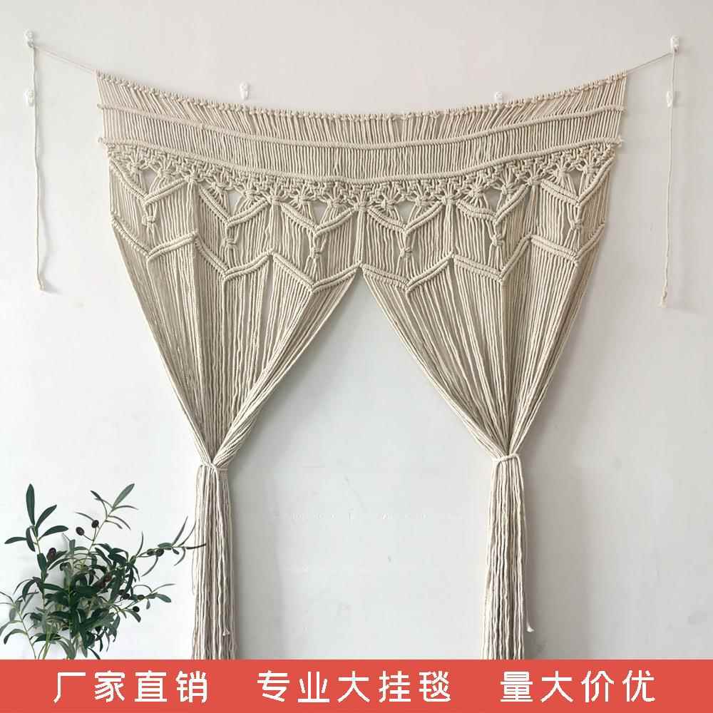 厂家直销手工编织挂毯流苏波西米亚婚礼装饰背景大门帘家居壁饰