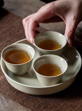 陶瓷壶草木灰承干泡台茶用盘茶具件茶TYG-HC00点盘茶托家托配盘养