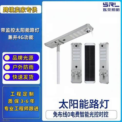 工厂定制太阳能监控路灯 户外照明工程太阳能灯 LED超亮乡村路灯