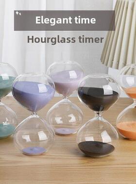 简约现代家居装饰小摆件45/60分钟沙漏计时器办公桌面解压流沙瓶