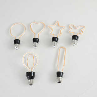 环形LED灯泡 五角星 软灯条LED灯丝灯 蝴蝶 心形 莲花 异形光源