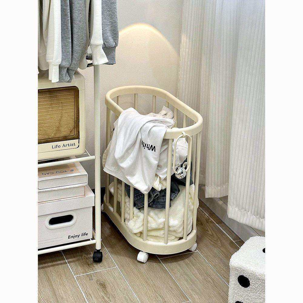 脏衣篮家用放脏衣服收纳筐防水浴室卫生间大容量窄缝脏衣篓带轮子