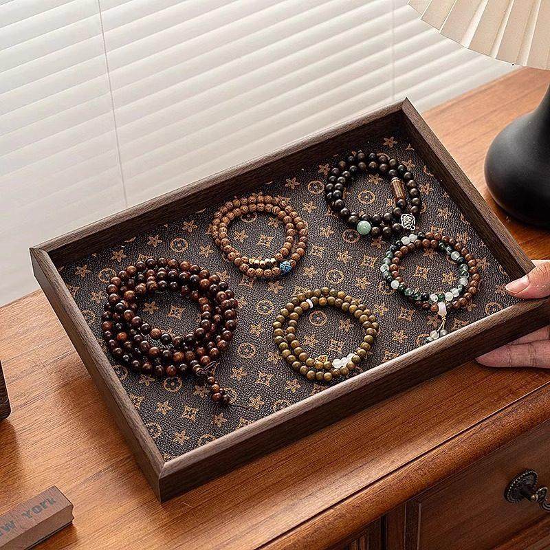 中古覆古长方形桌面首饰摆件钥匙玄关收纳盒轻奢皮革茶盘托盘家用,餐饮具,餐用托盘,淘宝优惠券,粉丝福利购,淘宝优惠卷