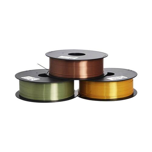 丝绸PLA+耗材金属色3D打印耗材排线整齐五色可选厂家直销量大价优