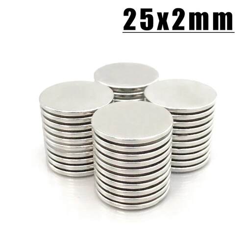 钕铁硼强力磁铁圆形25x2/3/4/5强磁铁氧体磁铁超强吸力圆柱磁铁