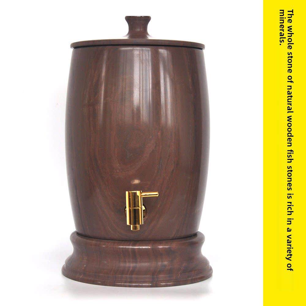 鸣泉石桶木鱼石水桶木鱼石水缸木鱼石净水机饮水机家用4升8升可选