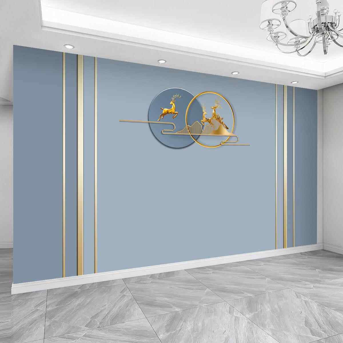 电视背景墙壁纸3D格栅壁布自粘墙贴客厅墙布2024新款壁画影视墙布