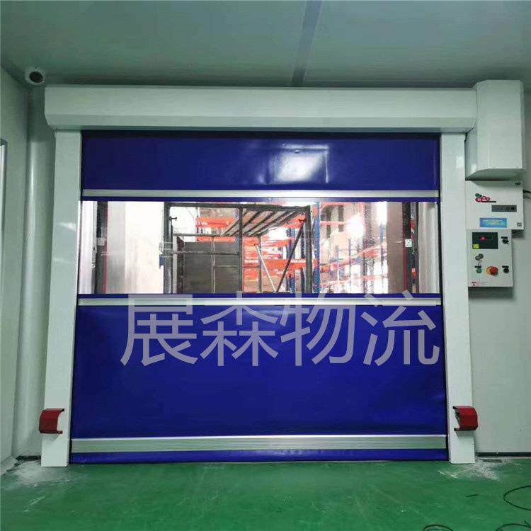 PVC快速卷帘门遥控升降工业自动门无尘车间透明快速升降