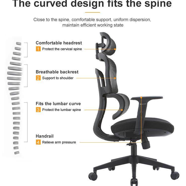 人体工学椅子学生学习椅电脑椅舒适久坐家用护腰书桌可升降办公椅