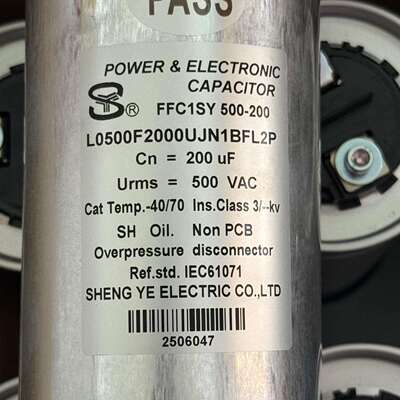 ffcsy500-200-1500vac shengye 薄膜电容 86x240 m6