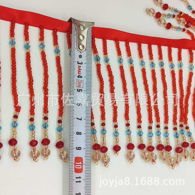 禾装饰流苏袖口服配件花边婚庆红蓝服水晶diy纺腰部新娘配饰家秀