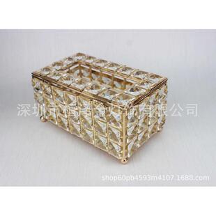 摆件纸巾纸盒ktv欧式抽客厅盒方形水晶茶几纸巾家用厂家 酒吧盒