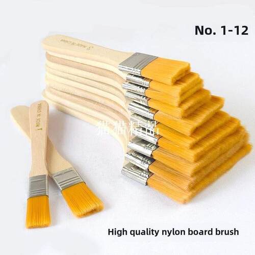 12pcs wooden oil painting brush acrylic brush paint brush
