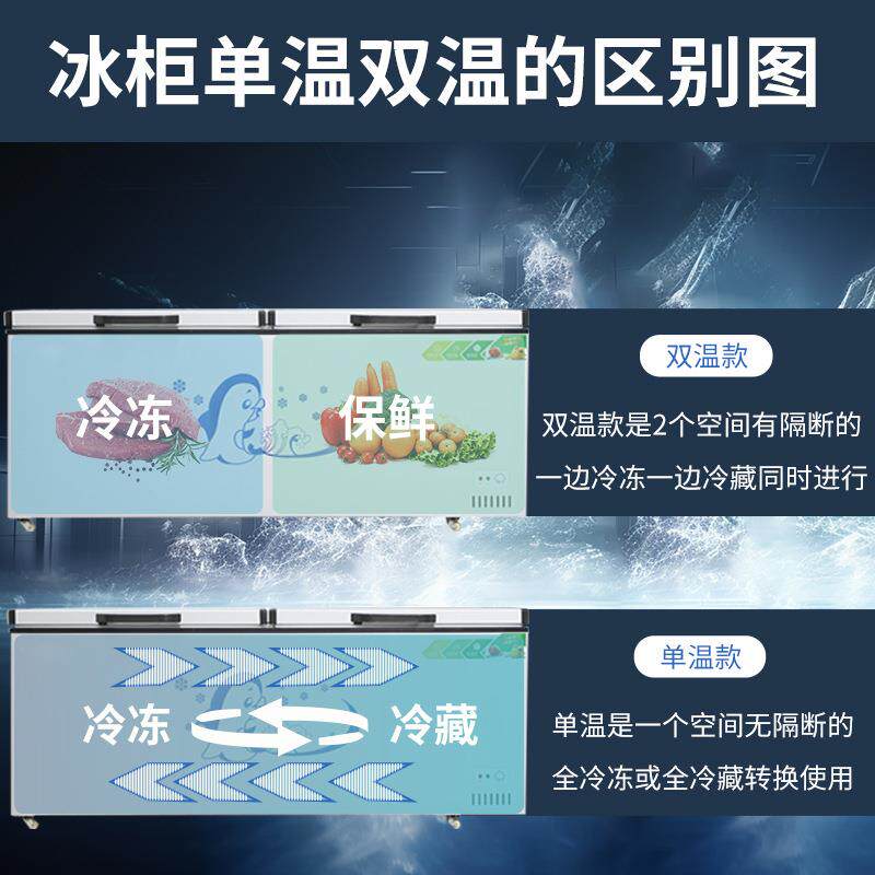 家用商用大冰柜 卧式商用节能冷柜冷冻柜单温双温冷藏柜海鲜