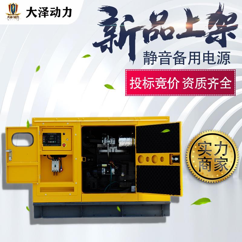 线上采购大泽动力100KW静音柴油发电机箱体式发电系统单三相电压
