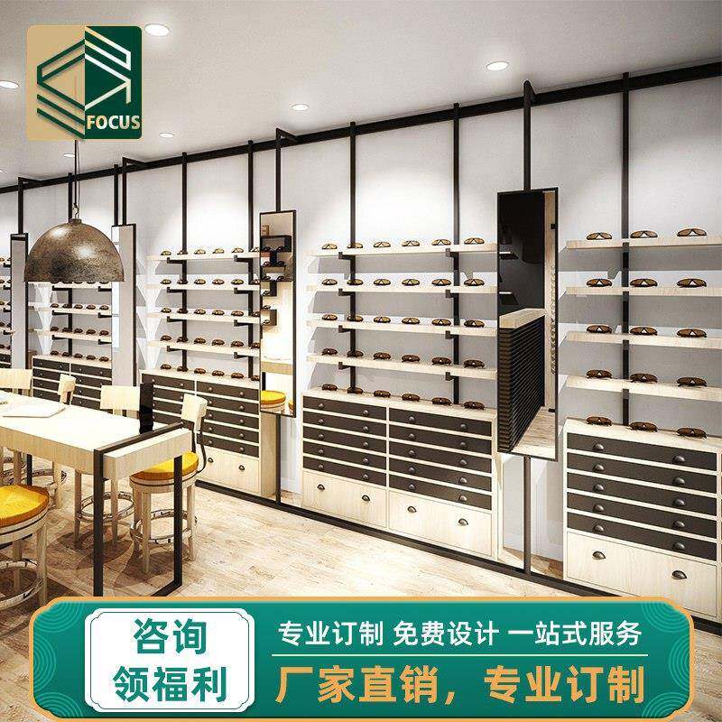 复古眼镜展示柜眼镜店木质烤漆陈列柜近视眼镜展示架子厂家可加工