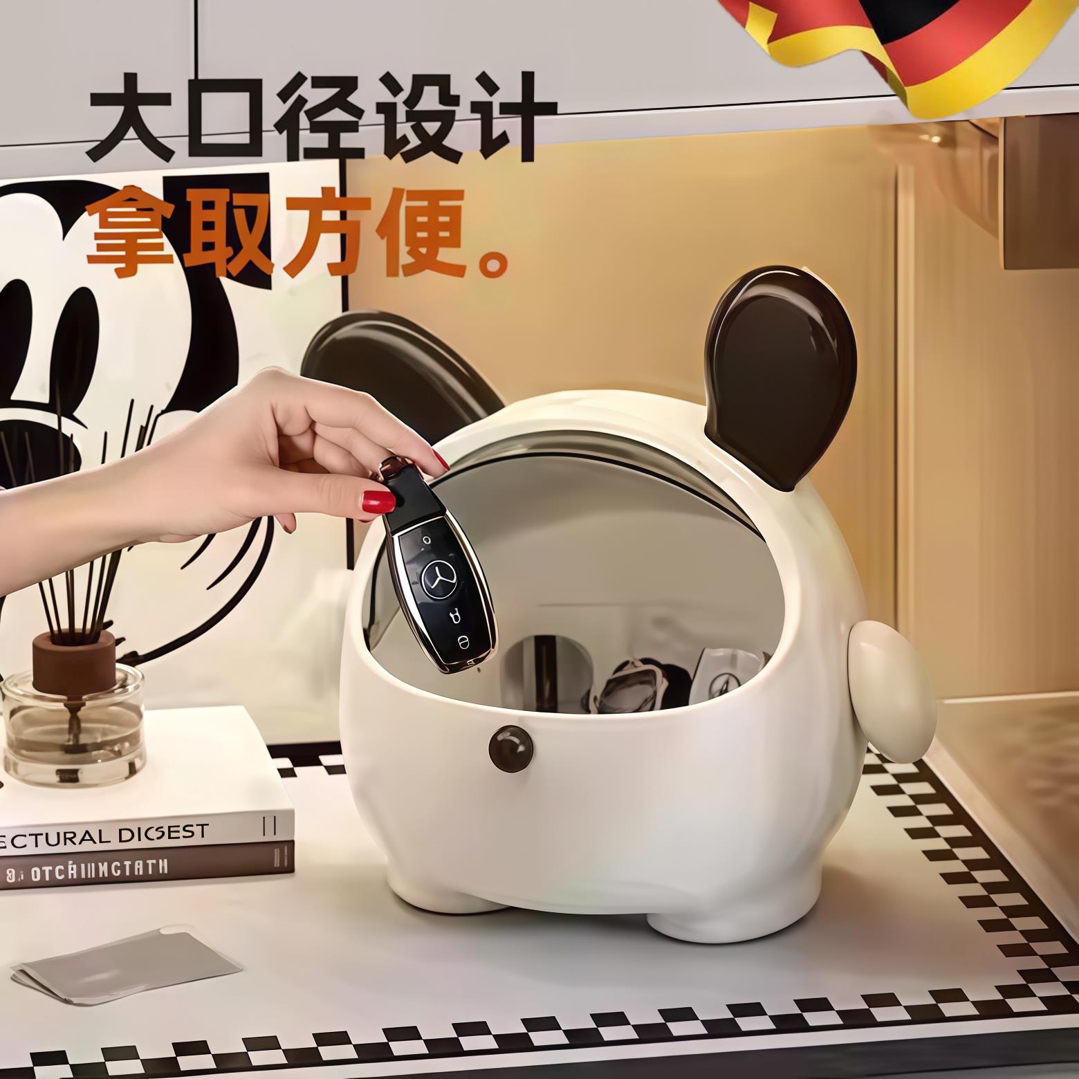 玄关收纳盒门口钥匙入门轻奢摆件桌面高级感高颜值客厅入户收纳盒图片